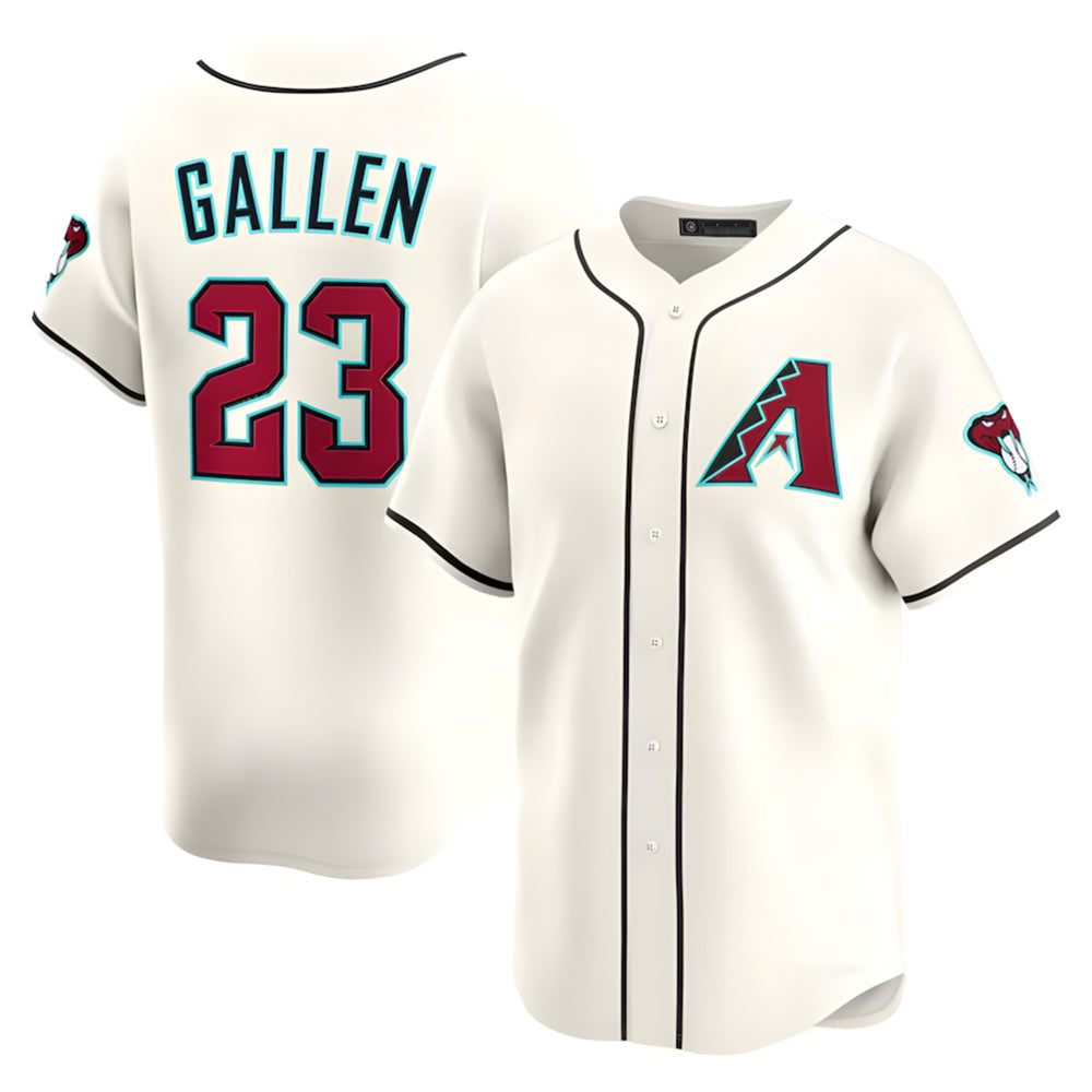 STECN A.Diamondbacks #23 Zac Gallen Player Cream Game Limited Stitched Jerseys