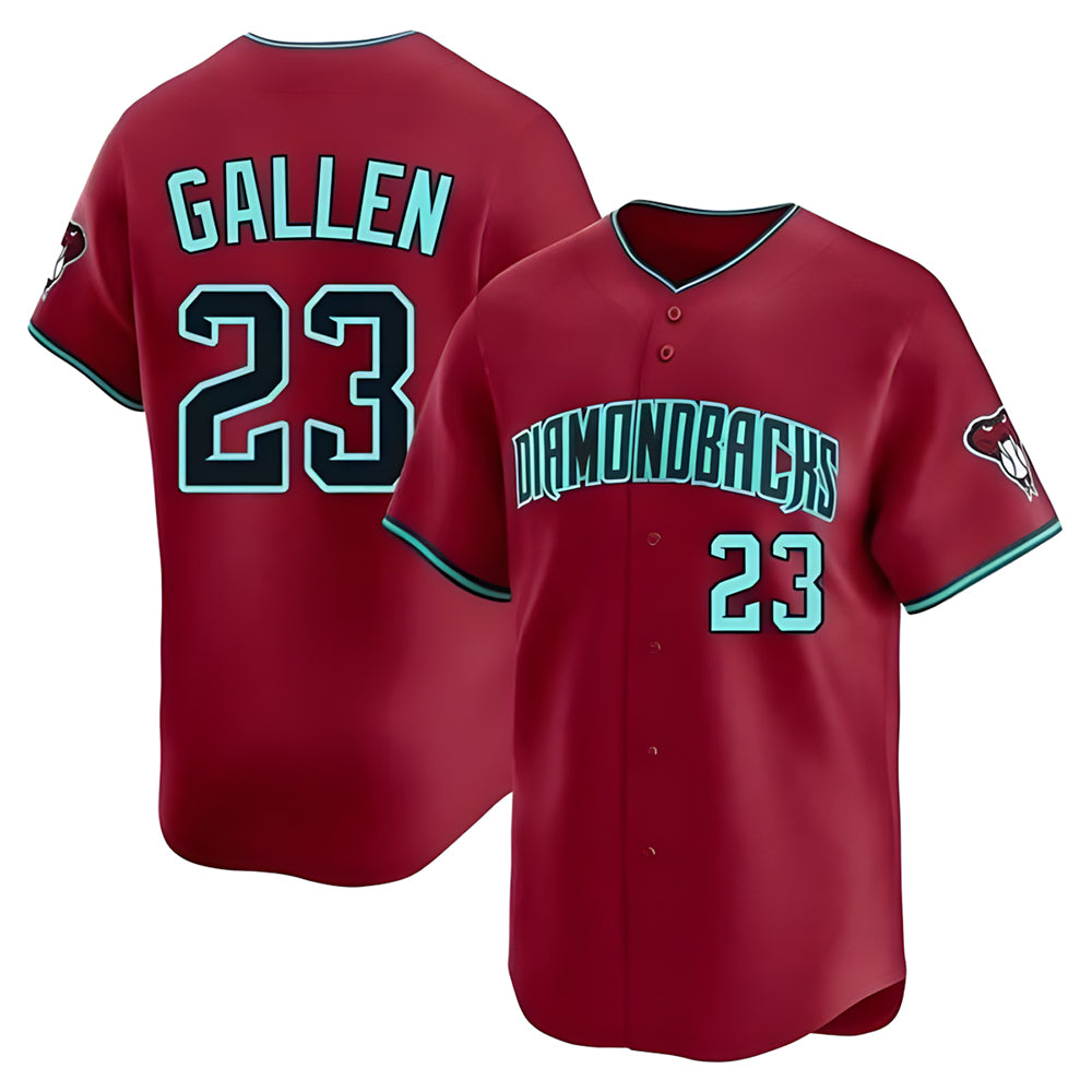 STECN A.Diamondbacks #23 Zac Gallen Player Red Blue reserve Replica Game Stitched Jerseys