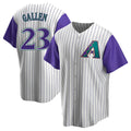 STECN A.Diamondbacks #23 Zac Gallen Player White-Purple Replica Stitched Jerseys