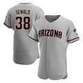 STECN A.Diamondbacks #38 Paul Sewald Player Gray Authentic Road Stitched Jersey