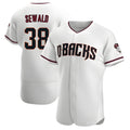 STECN A.Diamondbacks #38 Paul Sewald Player White Authentic Crimson Home Stitched Jersey