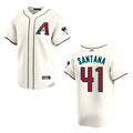 STECN A.Diamondbacks #41 Carlos Santana Player Cream game time Stitched Jersey