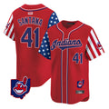 STECN A.Diamondbacks #41 Carlos Santana Player Red Independence Day Vapor Premier Limited Stitched Jersey