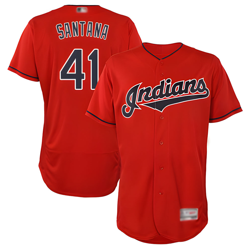 STECN A.Diamondbacks #41 Carlos Santana Player Red game time Stitched Jersey