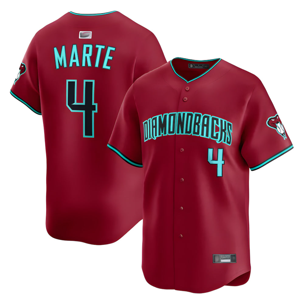 STECN A.Diamondbacks #4 Ketel Marte Player Red Home Limited Stitched Jerseys