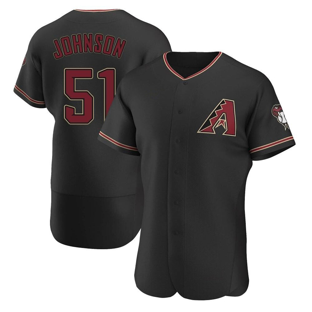 STECN A.Diamondbacks #51 Randy Johnson Player Black Authentic Alternate Stitched Jerseys