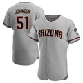 STECN A.Diamondbacks #51 Randy Johnson Player Gray Authentic Road Stitched Jerseys