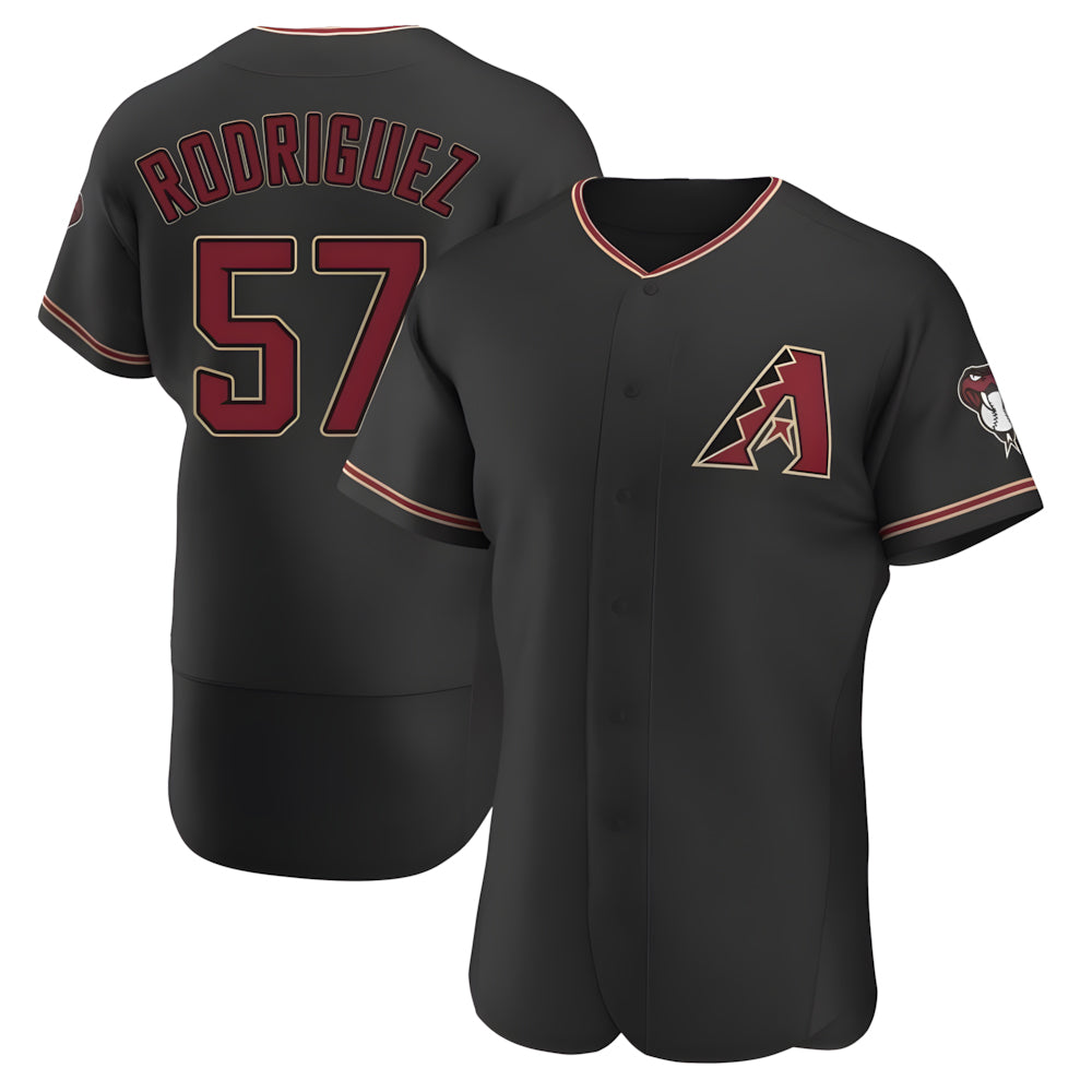 STECN A.Diamondbacks #57 Eduardo Rodriguez Player Black Alternate Stitched Jersey