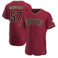 STECN A.Diamondbacks #57 Eduardo Rodriguez Player Red Authentic Crimson Stitched Jersey