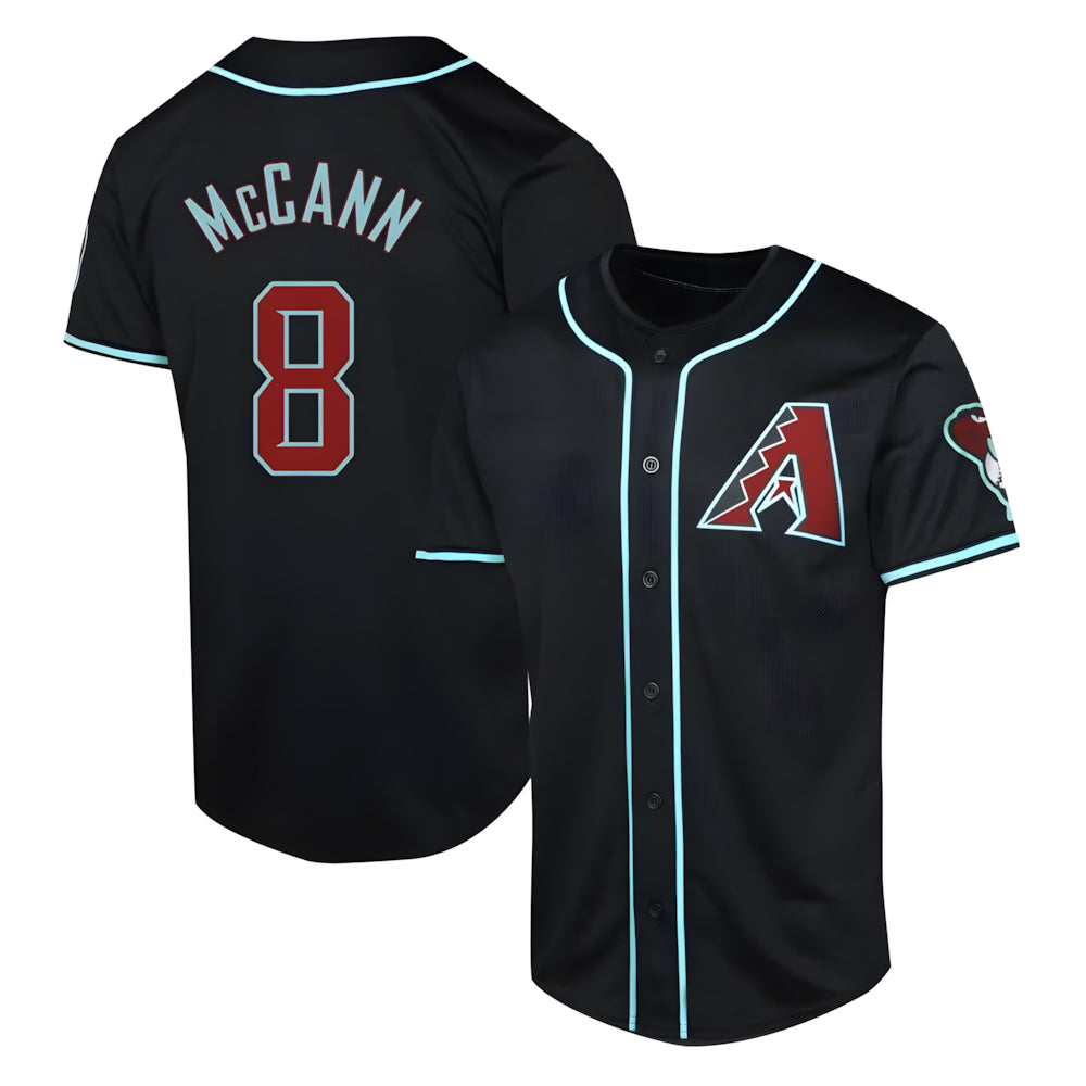 STECN A.Diamondbacks #8 James McCann Player Black Red Limited Alternate Stitched Jersey