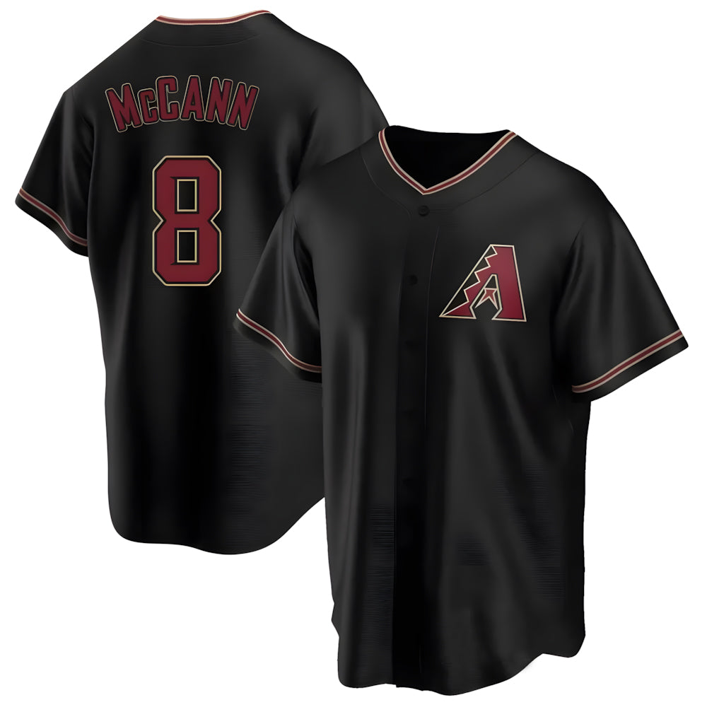 STECN A.Diamondbacks #8 James McCann Player Black Replica Alternate Stitched Jersey