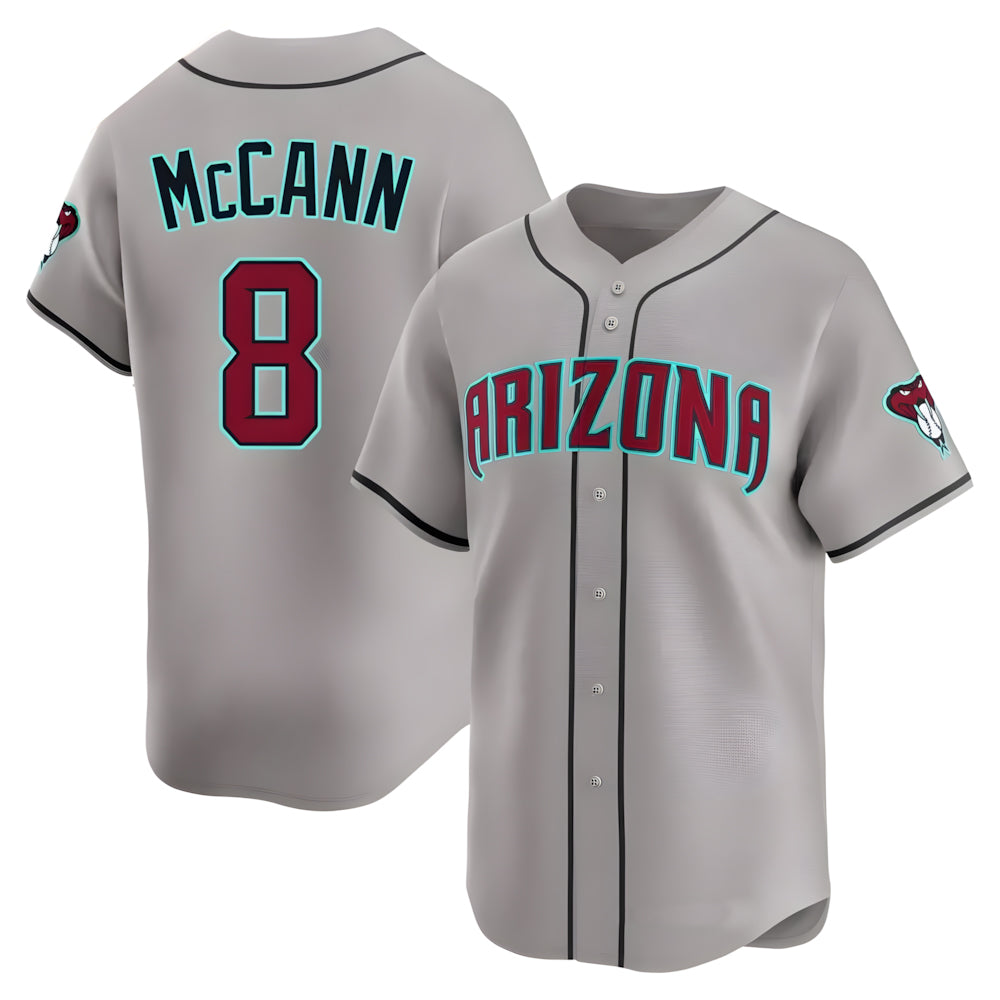 STECN A.Diamondbacks #8 James McCann Player Gray Limited Alternate Stitched Jersey