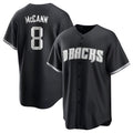 STECN A.Diamondbacks #8 James McCann Player White Replica Black 2026 World Series Stitched Jersey