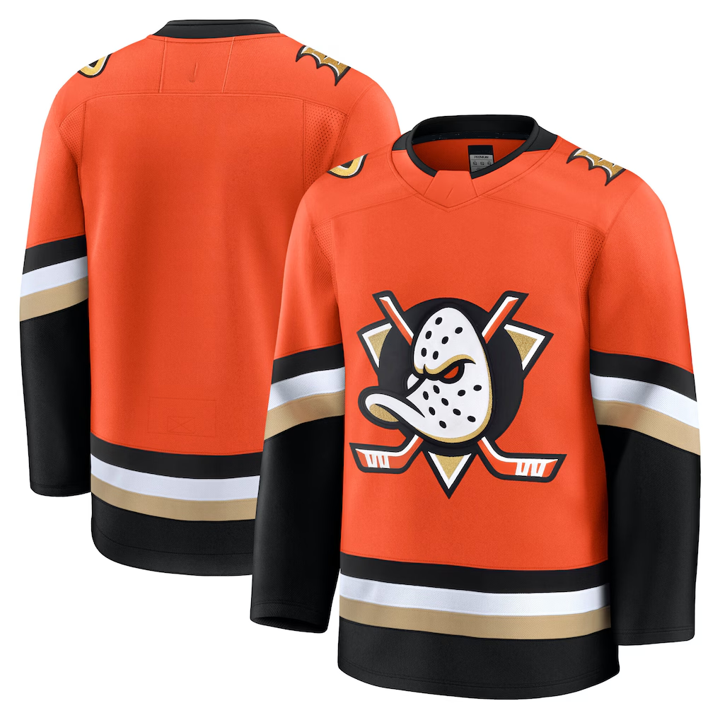 STECN A.Ducks Orange Home Premium Jerseys