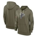 STECN A.Falcons Olive 2025 Salute to Service Pullover Hoodie Blank Player Stitched Jerseys