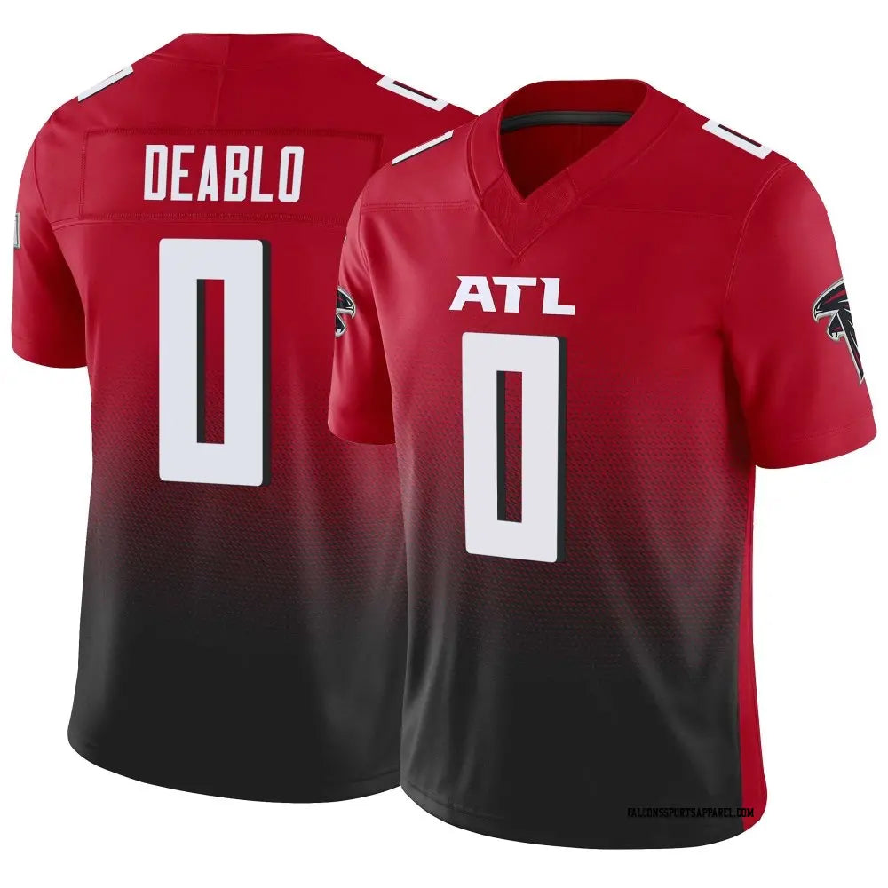 STECN A.Falcons #0 Divine Deablo Player Red Vapor F.U.S.E. Limited Home Game Stitched Jerseys