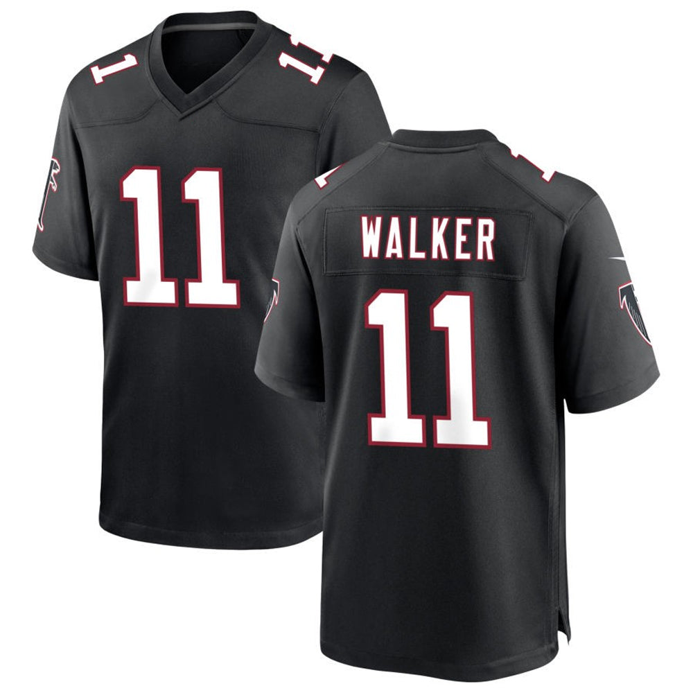 STECN A.Falcons #11 Jalon Walker Player Black Throwback Game Stitched Jerseys