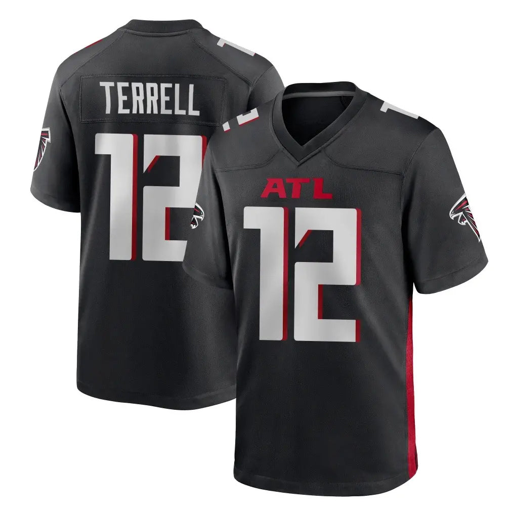 STECN A.Falcons #12 Avieon Terrell Player Black Home Game Stitched Jerseys