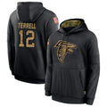 STECN A.Falcons #12 Avieon Terrell Player Black Salute to Service Limited Black Hoodie Stitched Jerseys