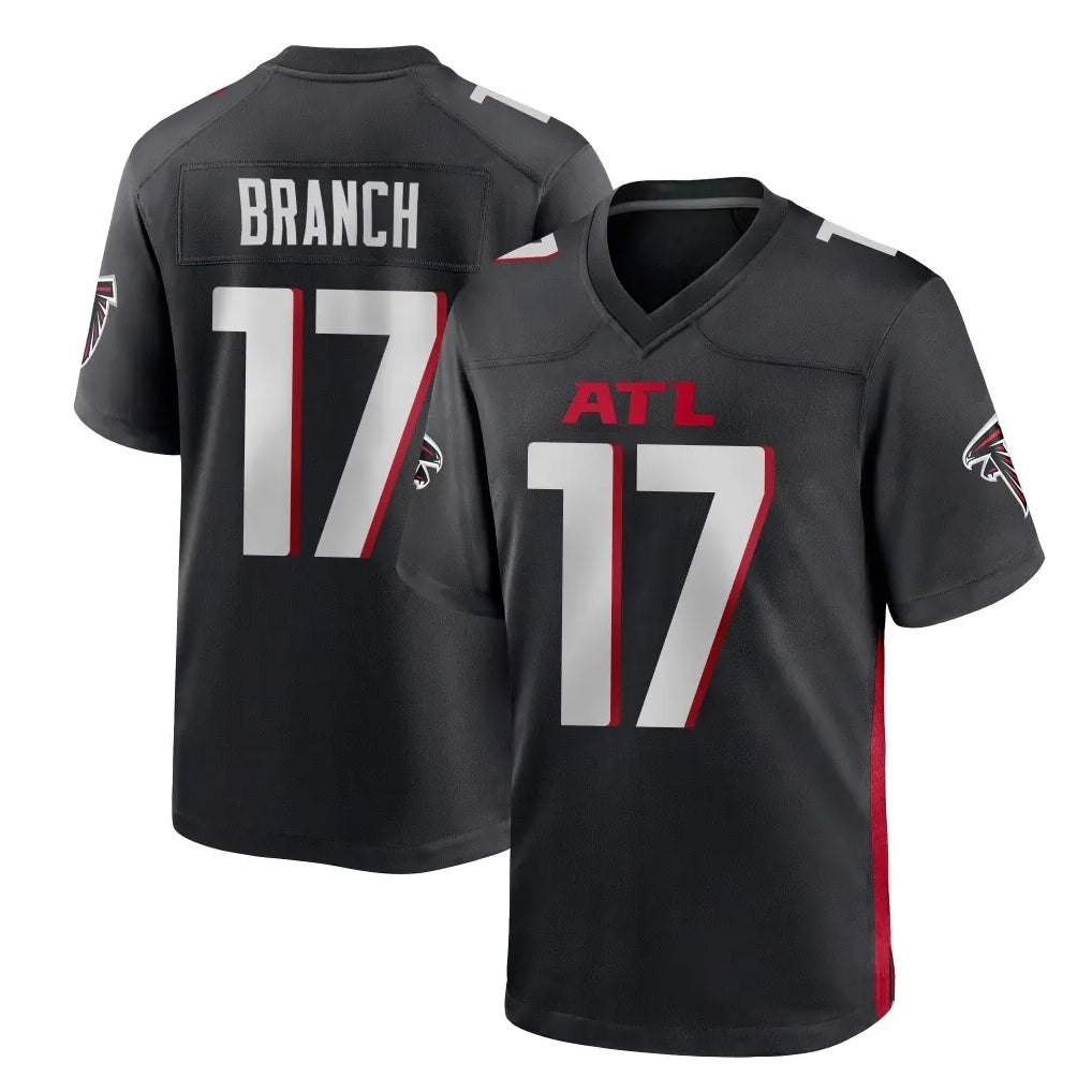 STECN A.Falcons #17 Zachariah Branch Player Black Home Game Stitched Jerseys