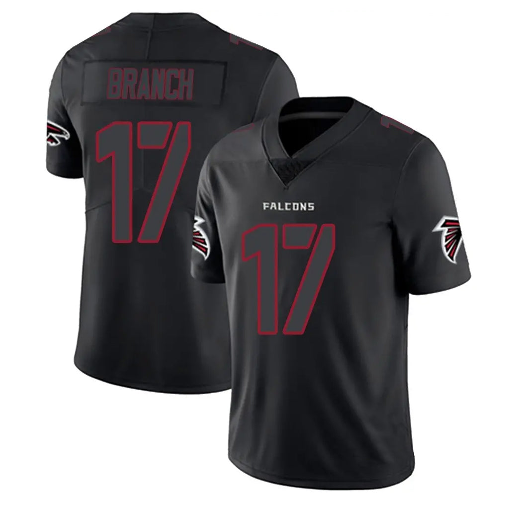 STECN A.Falcons #17 Zachariah Branch Player Black Impact Limited Game Stitched Jerseys