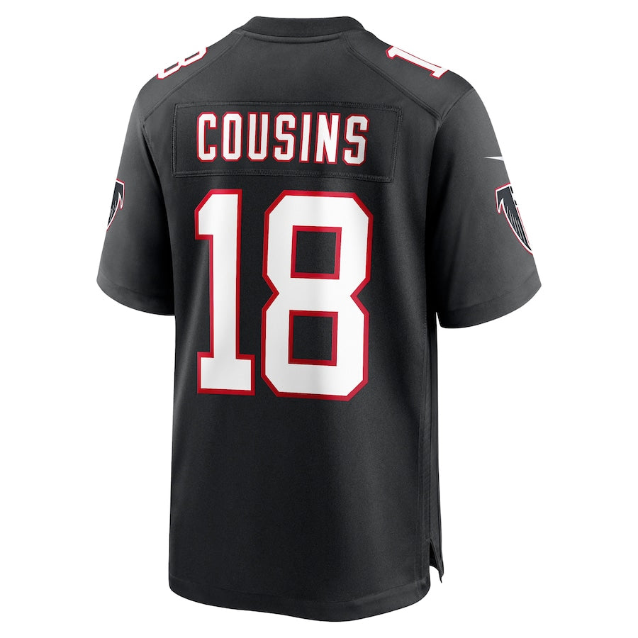 STECN A.Falcons #18 Kirk Cousins Player Black Limited Home Game Stitched Jerseys