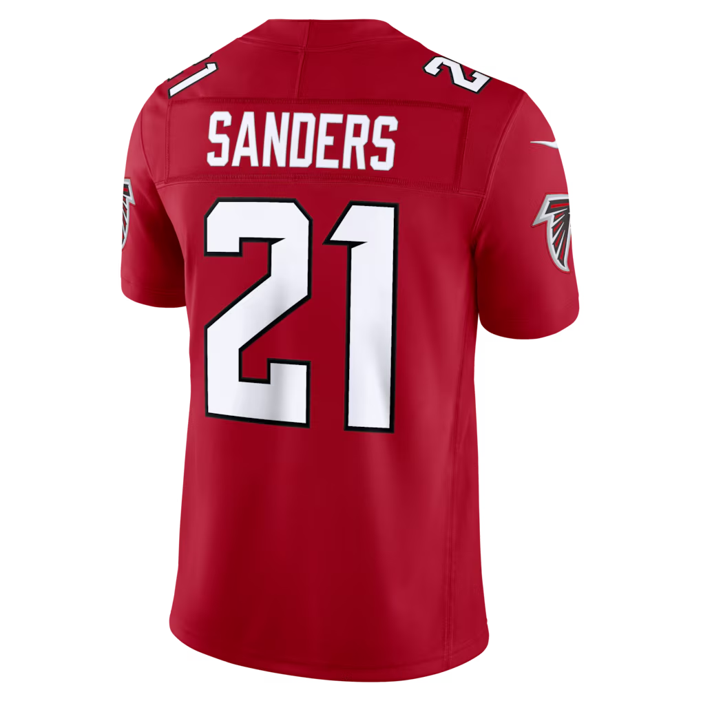 STECN A.Falcons #21 Deion Sanders Red Vapor F.U.S.E. Stitched Retired Limited Jerseys