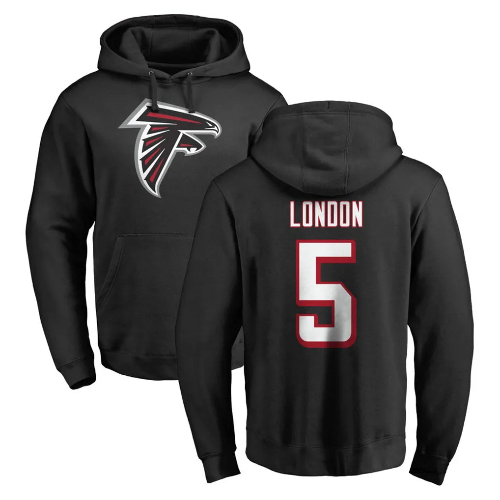 STECN A.Falcons #5 Drake London Player Black Salute to Service Hoodies Stitched Jerseys