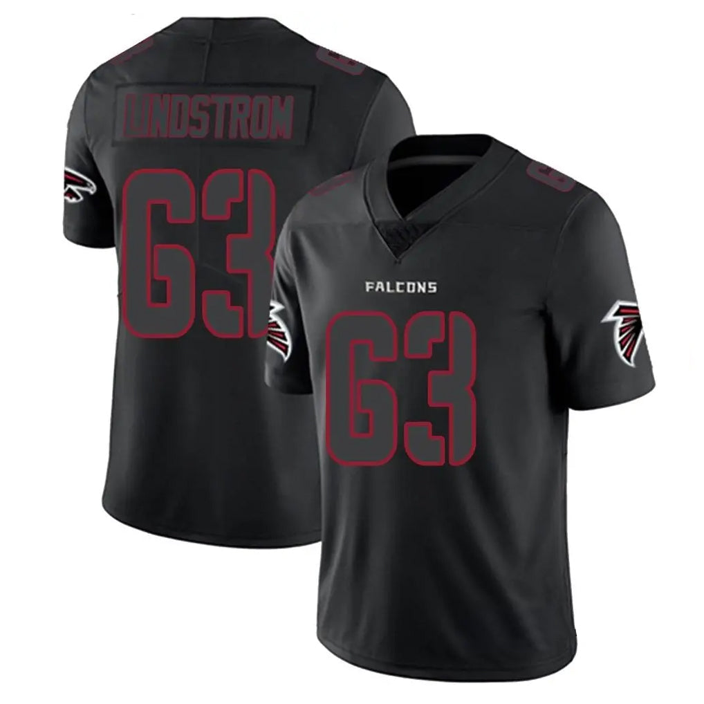 STECN A.Falcons #63 Chris Lindstrom Player Black Impact Limited Game Stitched Jerseys