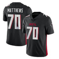 STECN A.Falcons #70 Jake Matthews Player Black Vapor Untouchable Limited Home Game Stitched Jerseys