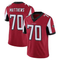 STECN A.Falcons #70 Jake Matthews Player Red Color Vapor Untouchable Limited Home Game Stitched Jerseys