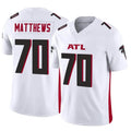 STECN A.Falcons #70 Jake Matthews Player White Vapor F.U.S.E. Limited Stitched Jerseys