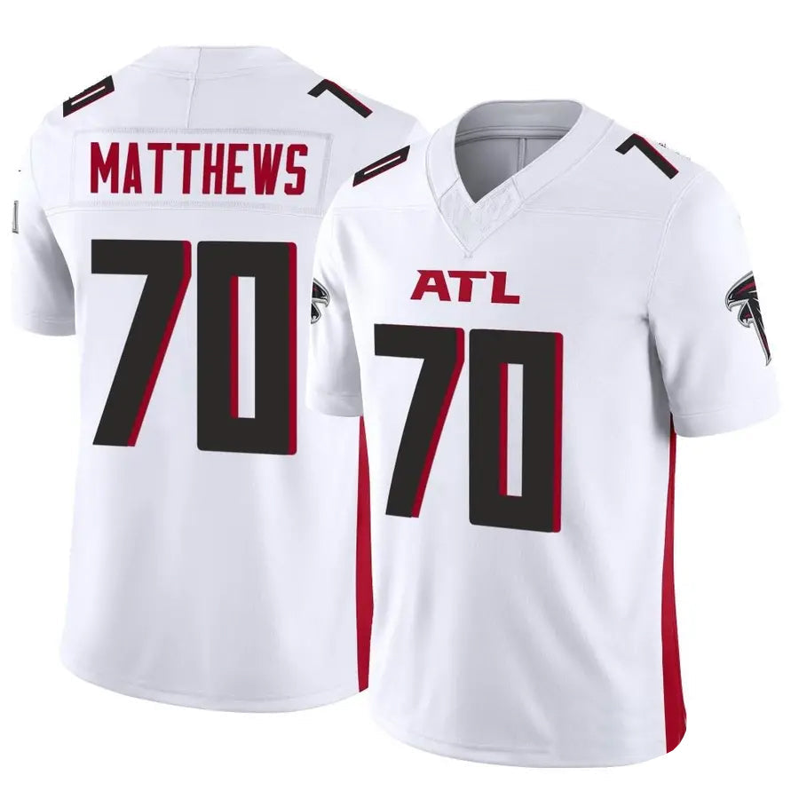 STECN A.Falcons #70 Jake Matthews Player White Vapor F.U.S.E. Limited Stitched Jerseys