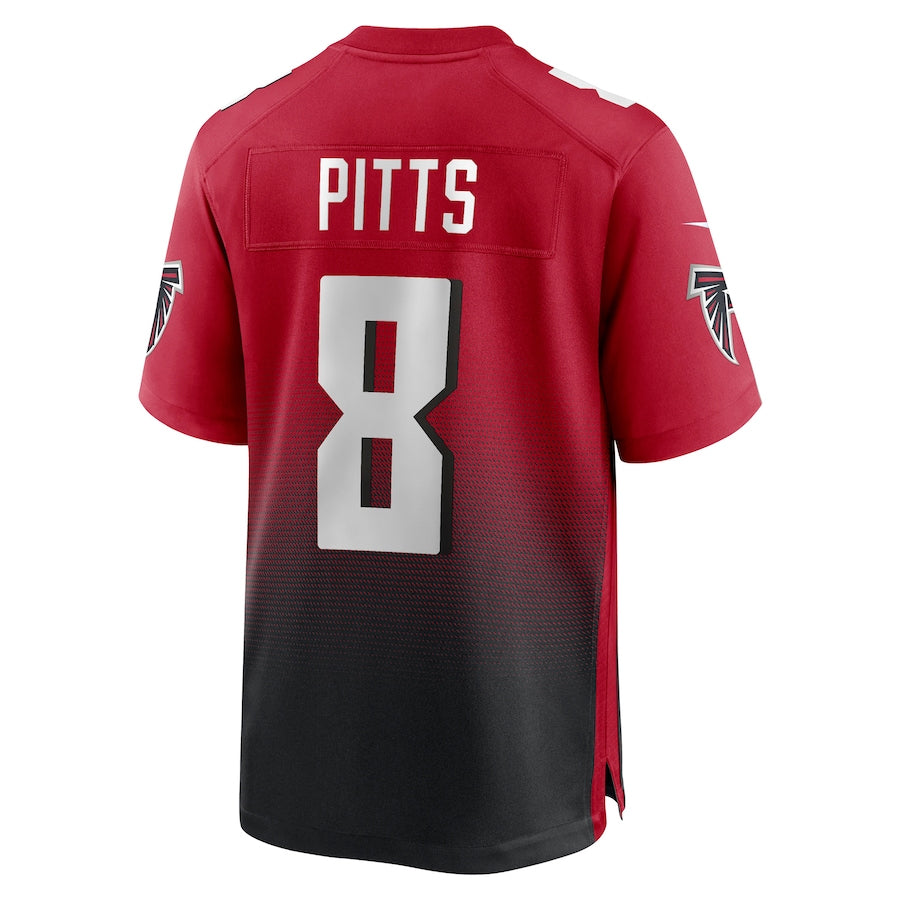 STECN A.Falcons #8 Kyle Pitts Sr. Player Red Home Game Stitched Jerseys