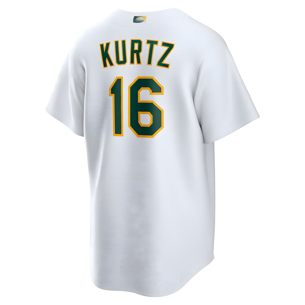 STECN Athletics #16 Nick Kurtz Player White Home Game Stitched Jerseys