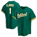STECN Athletics #1 Denzel Clarke player Green Replica Kelly Alternate Stitched Jersey
