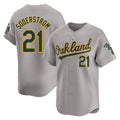 STECN Athletics #21 Tyler Soderstrom Player Gray Limited Away Stitched Jersey