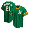 STECN Athletics #21 Tyler Soderstrom Player Green Replica Cooperstown Collection Stitched Jersey