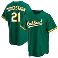 STECN Athletics #21 Tyler Soderstrom Player Green Replica Kelly Alternate Stitched Jersey