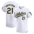 STECN Athletics #21 Tyler Soderstrom Player White Elite Home Stitched Jersey