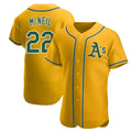 STECN Athletics #22 Jeff McNeil player Gold Authentic Alternate Stitched Jersey