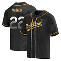 STECN Athletics #22 Jeff McNeil player Gold Replica Black en Alternate Stitched Jersey