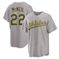 STECN Athletics #22 Jeff McNeil player Gray Replica Away Stitched Jersey