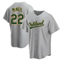 STECN Athletics #22 Jeff McNeil player Gray Replica Road Stitched Jersey