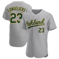 STECN Athletics #23 Shea Langeliers Player Gray Authentic Road Stitched Jersey
