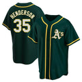STECN Athletics #35 Rickey Henderson Player Green Replica Alternate Stitched Jersey