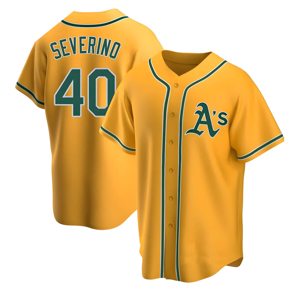 STECN Athletics #40 Luis Severino player Gold Replica Alternate Stitched Jersey