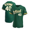 STECN Athletics #40 Luis Severino player Green Authentic Kelly Alternate Stitched Jersey