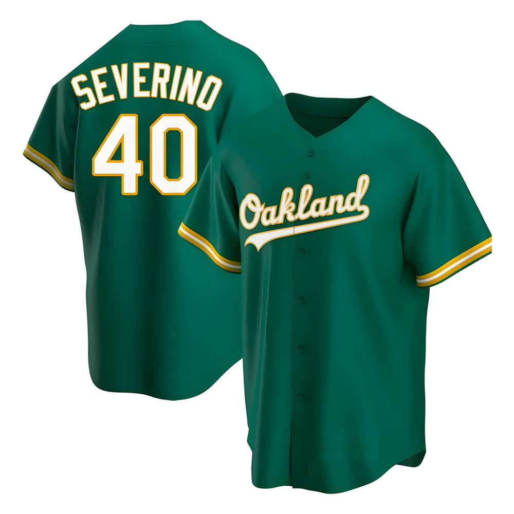 STECN Athletics #40 Luis Severino player Green Replica Kelly Alternate Stitched Jersey