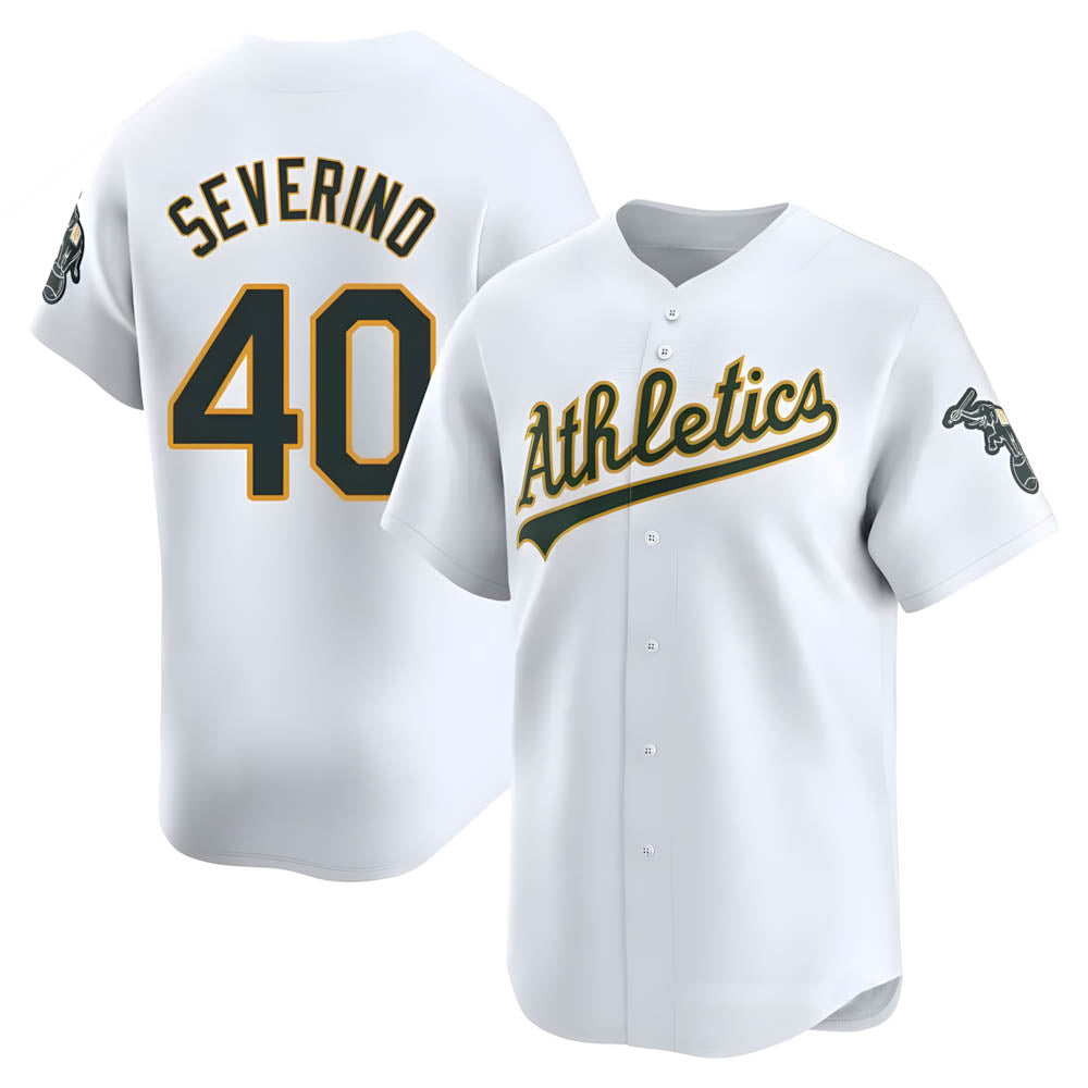 STECN Athletics #40 Luis Severino player White Limited Home Stitched Jersey